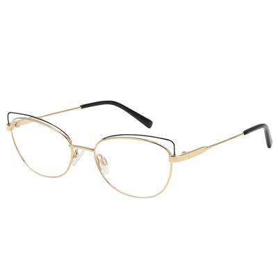 China Custom Fashion Optical Frame Cat Eye Durable Woman Colorless Stylish Glasses Frames for sale