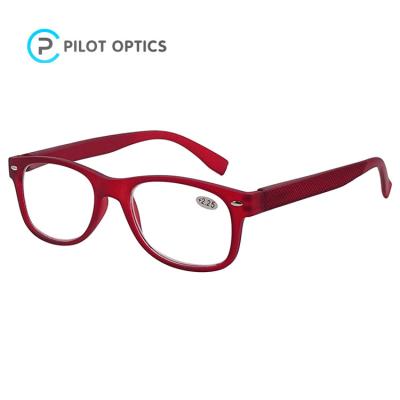 China Slim Pilot Optics Polarized Cheap Custom Logo Promotion Computer Plastic Reading Glasses for sale