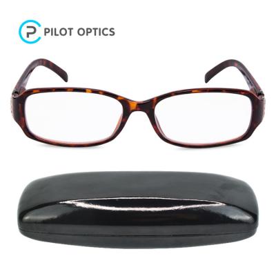 China Pilot Slim Optics 2022 high quality elegant bling flexible magnifying presbyopic glasses luxury premium faux stone reading glass for sale