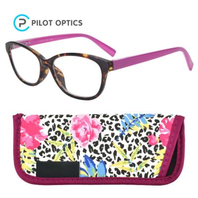 China Buttfly Pilot Optics 2022 Best Fashionable Ladies Ready Made Reading Glasses Shape Spring Hinge Colorful CE Certified Presbyopic Glasses for sale