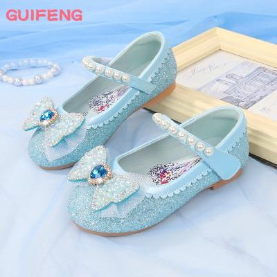 China Wholesale Light Princess Breathable Shoes Children Party Shoes Glitter Little Girls Sandals With Heels for sale