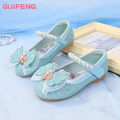 China Breathable shoes of unique children's unique children of princess shoe crystal sequins leather shoes summer fashion for girls for sale