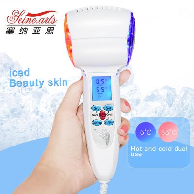 China Hot Selling Hot& Cold Hammer Face Lift Skin Tightening Hammer Device Skin Rejuvenation Facial Spa Massager Hot And Cold Machine (LW-057) for sale