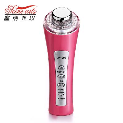 China Galvanic Ion Sonic Ultrasound Facial Lift Spa Photon Ultrasonic Care Massager LED Face Skin Remover Galvanic Beauty Device (LW-002) for sale