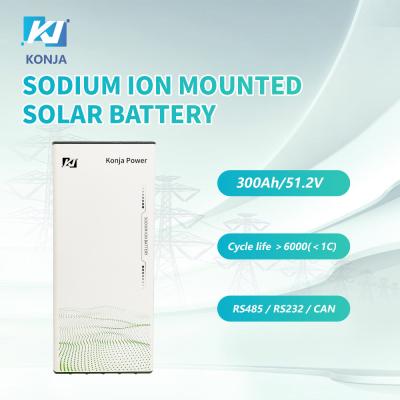 China KonJa Home Rechargeable Sodium Ion Battery 51.2V 37Ah 5.7kWh Wall Mounted Solar Battery With 5 Warranty Years for sale