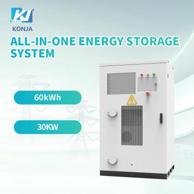 China KonJa 60kWh-30kW all-in-one modulaire batterij buiten energieopslagkas Te koop