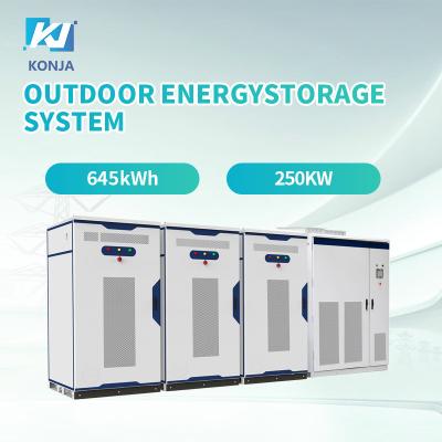 China KonJa Grade A Energy Storage Cabinet Deep Cycle 645kWh 250kw Battery Cabinet For Solar System for sale