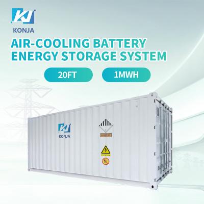 China KonJa Luftkühlung 20FT 768Vdc 1MWh Tiefenzyklus Batterie Energiespeichersystem 400Vac Behälterbatterie zu verkaufen