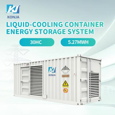 China KonJa Vloeistofkoeling 30HC 5,27MWh Container Energieopslag Systeem Diepe cyclus BESS Container Te koop