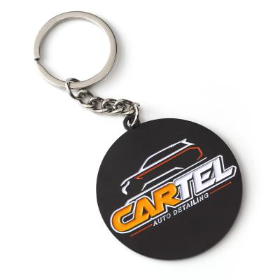 China Souvenir Gift Metal Logo Black Auto Zinc Alloy Car Key Chain Custom Logo for sale