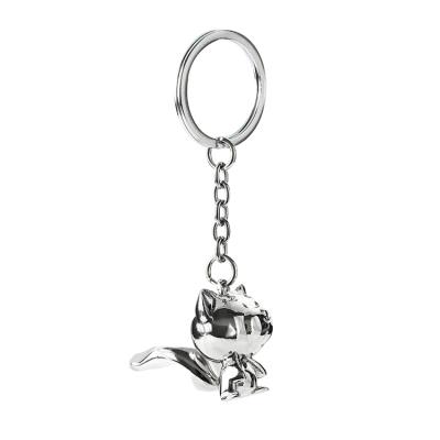 China Custom Cartoon Animal Fox Shape Anime Souvenir Gift 3d Metal Key Chain for sale