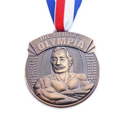 China China Custom Medals And Trophies Form Bronze Bodybuilding Medals for sale