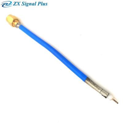 China Telecommunication Brass Blue Black Color Dual End UFL Antenna/Pigtail Wiring Kit RP-SMA Female To SMA Connector for sale