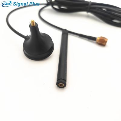 China PC+ABS Black Color PC+ABS 2.5dBi 178-210MHz 470-860MHz Magnetic Antenna With SMA-Male Connector for sale