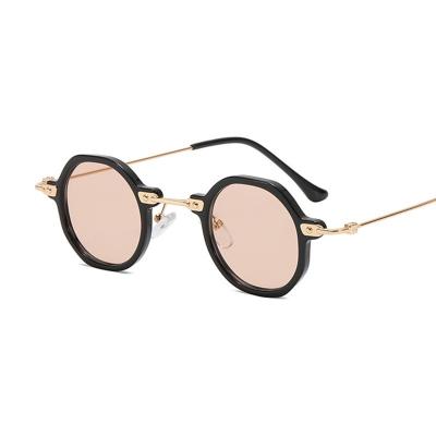 China Vintage Round Sunglasses Men Round Sunglasses Women Punk Round Sun Glasses For Male UV400 Driving Shades Metal Frame Retro Eyewear Glasses for sale