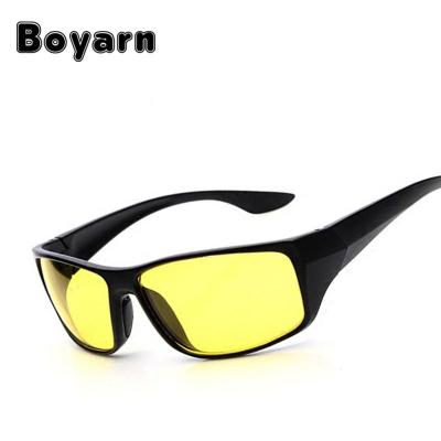 China High Quality Plastic Sun Glasses Light Night Driving Mirror PC Men Sunglasses Frame Night Vision Glasses UV400 BY01 for sale