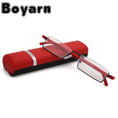 China Slim Flexible TR90 Half Frame Reading Glasses With Case Shape Optical Glasses Unisex Wholesale Eyewear for sale