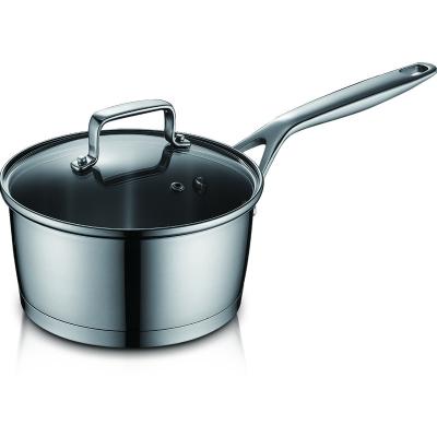 China Non-Stick Titanium Sauce Pan Stainless Steel Sustainable High Quality Home Induction Cookware Cookware Sauce Pan With Lid for sale