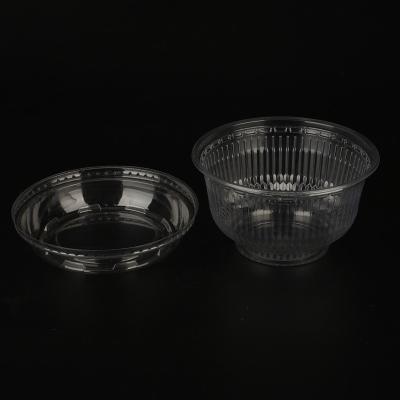 China Single Wall Bowl 650ml Plastic Salad Bowl With Lids For Salad Food for sale