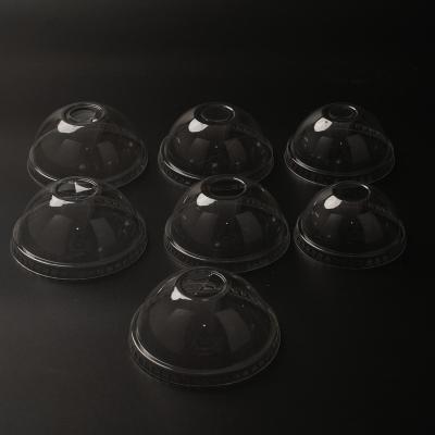 China 89mm diameter disposable plastic dome lids fitting milktea cups for sale