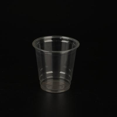 China Eco-Friendly 8oz PET Disposable Cup Plastic Milkshake Smoothie Cups Clear With Lid Custom Logo Printed for sale