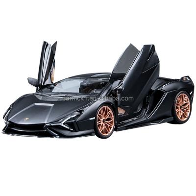 China Toy Bburago Diecast 1/18 Diecast Car Lamborghini Sian Diecast Model FKPs 37 Pull Back Alloy Car Toy Lamborghini Car Model For CARMCK Collection for sale