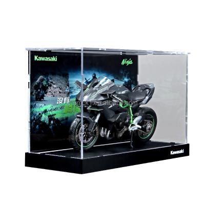 China Wooden Parking Showcase Underground Car Park For 1/12 Scale Motorcycle Cars Box Acrylic Protector Storage CARMCK for sale