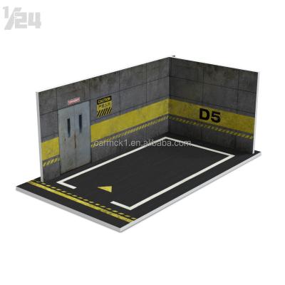 China PVC Simulation Alloy Car Model Single Parking Space Single Garage 1/24 PVC Without Acrylic Carmck for sale