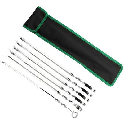 China Thermal Resistance 3807 Disposable BBQ Skewer BBQ Grill Skewer Flat Stick With Oxford Cloth Bag for sale