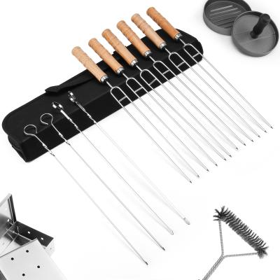 China Thermal resistance 3802 stainless steel flat skewer barbecue skewer rack barbecue skewer maker for sale