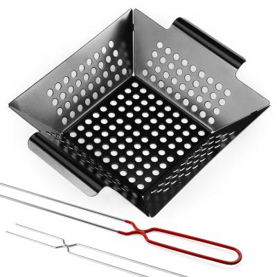 China Non Stick 3700 Non Stick BBQ Grilling Basket Barbecue Grill Fire Basket BBQ Chicken Basket for sale