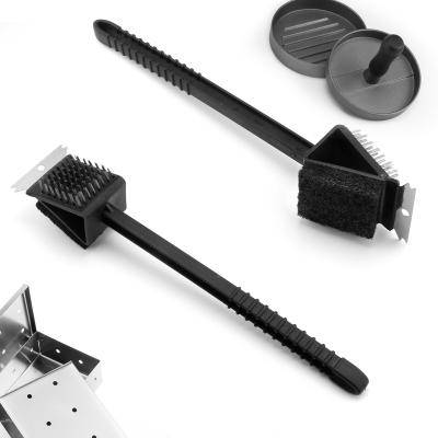 China Thermal Resistance 3508 Cleaning Brush BBQ Grill Brush And Scraper Stiffen Free Safe BBQ Brus for sale