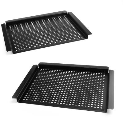 China 3712 Barbecue Tray Korean Barbecue Grill Pan Non-stick BBQ Tray Non-stick Serving Steaks for sale