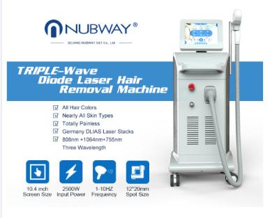 China Nubway professional best painless high technology 808 soprano diode laser hair removal beauty Machine with big spot for sale