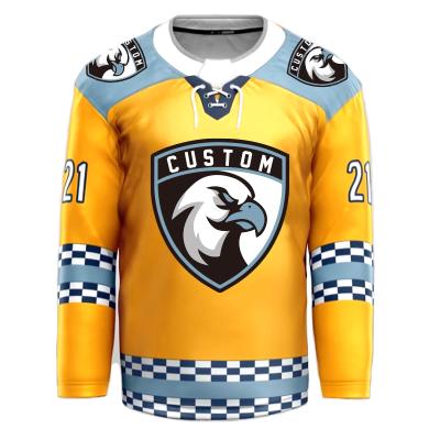 China 100% Polyester Fabric 2022 New Design Sublimation Printing Customized Team Set Hockey Jersey for sale