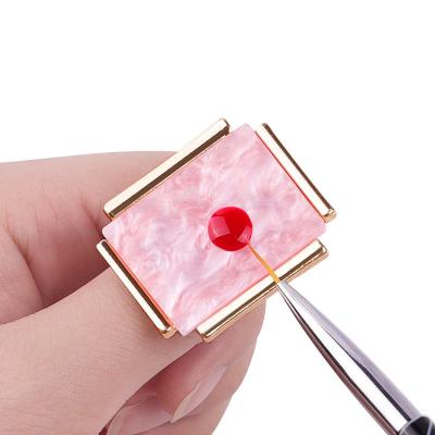 China DIY Manicure Nail Ready to Ship Japanese Palette Nail Resin Ring Shell Resin Agate Palette Nail Painting Artwork for sale