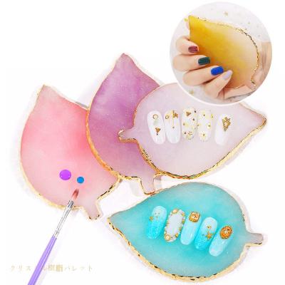 China DIY Manicure Nail Foil Resin Agate Chip Tool Texture Nail Art Display Palette Props Texture Nail Display Palette nail art for sale