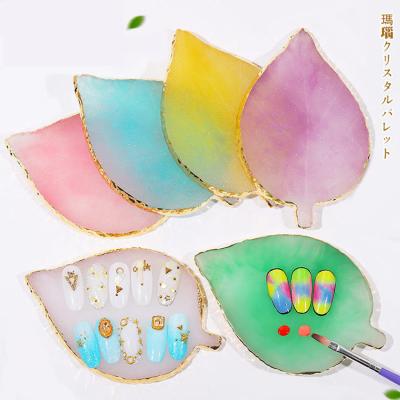 China DIY Manicure Nail Resin Agate Piece Nail Crown Palette Crown Nail Art Nail Polish Resin Crystal Palette for sale