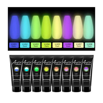 China New Hot Lasting Nail Art Luminous Extension Glue 15ml for DIY Party Glow Nails for sale