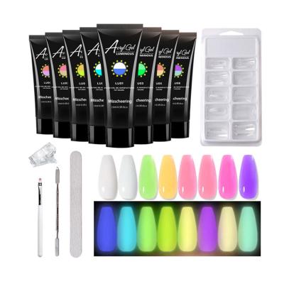 China Bright Set 15ml Crystal Phototherapy Glue Quick Gel Nail Extension Glue Extension Long Lasting Nail Art Poly Gel Nail Extension for sale