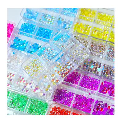 China Decorate nail ready to ship candy colors faux rhinestones for nails decoration mocca rhinestones purple art for sale