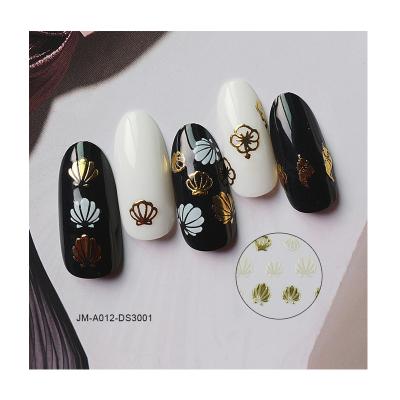 China Eco-friendly material ready to ship shopping sticker for neon gold embossed 3d nail art stickers decals kawaii custom decoration for sale