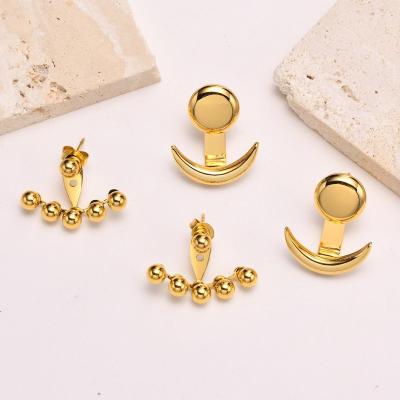 China Mencius stainless steel taige simple wind gold earrings geometry ear studs punk ornaments all match women's style for sale