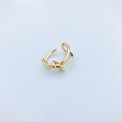 China Stainless Steel Punk French Ring Earrings Stainless Steel Rope Knot Wind Celi Vintage Vintage MAODEI Accessories for sale