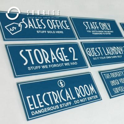 China SUNRISE SIGN Manufacturer Custom Hotel Aluminum Room License Plates Sign Building Room Durable Anti-Corrosion Long Plates for sale