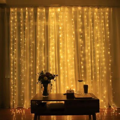 China Wholesale Light 300 LED Window Curtain String Light Star Curtain Holiday Decoration Twinkle 3*3m Led Curtain Light Holiday Lighting for sale