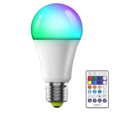 China 9W 800LM Tuya Google assistant Alexa bulb rgb e26 e27 b22 residential hot sale smart bulb home dimmable material wifi lamp light smd bulb for sale