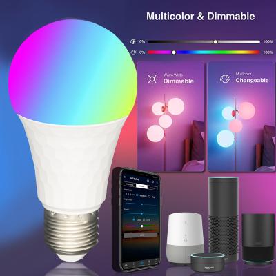 China Wholesale Residential Long Life Energy Saver Wifi RGBW E26 E27 9W 10W Color Changing Smart Home App Control Wifi Led Bulb for sale