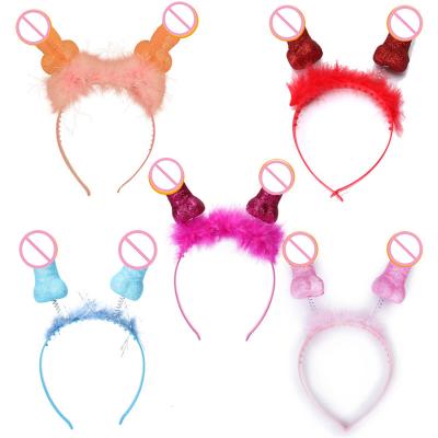 China Party Supplies Bachelor Party Decor Penis Headband Bachelor Party Supplies Plastic Hen Party Favors Birthday Adult Games Props for sale