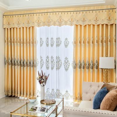 China Custom Blackout Luxury Curtains For Bedroom Embroidery Curtain Hotel Fabric European Blackout Luxury Drapes for sale